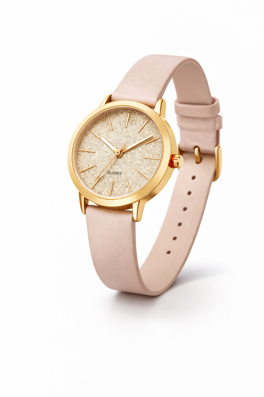 Reloj Femenino Elegante con Correa Beige Quartz